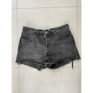 Levi's Jean Shorts Distressed Cut Off Frayed High Rise Denim